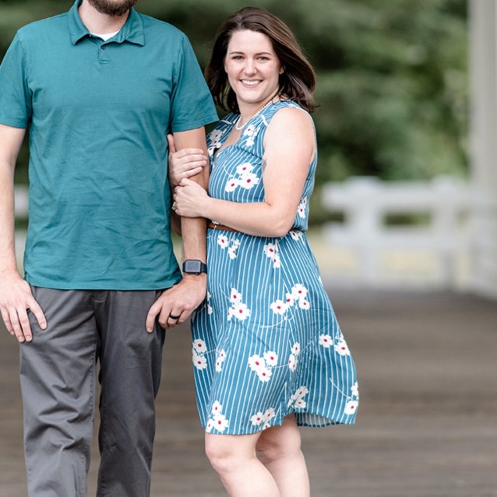 ModCloth Cafe Au Soleil blue sleeveless dress with pockets Large